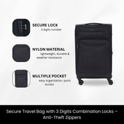 GIORDANO CASABLANCA LUGGAGE SET OF 3